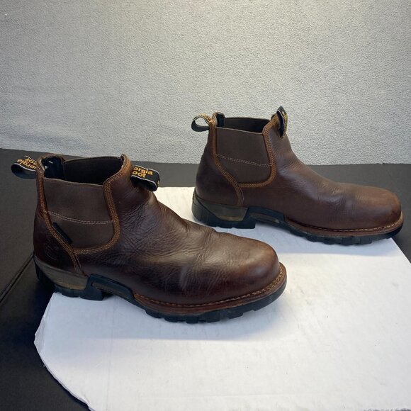 Georgia Mens Size 12 M Chelsea Eagle One Steel Toe Work Boot Waterproof GB00315 - Picture 3 of 16